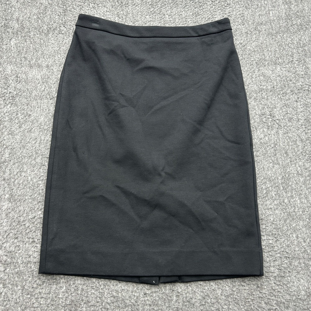 J. Crew 365 No. 2 Pencil Skirt Stretch Black Size 2 Preppy Academia